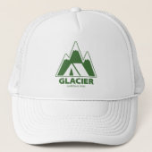 Glacier National Park Mountains Camping キャップ (正面)