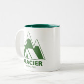 Glacier National Park Mountains Camping ツートーンマグカップ (正面左)