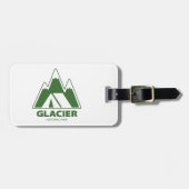 Glacier National Park Mountains Camping ラゲッジタグ (正面横)