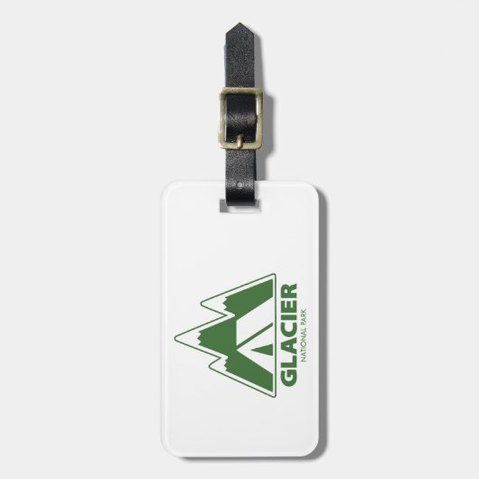 Glacier National Park Mountains Camping ラゲッジタグ (正面縦)