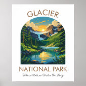 Glacier National Park Scenic Poster ポスター (正面)
