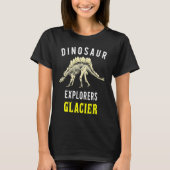 Glacier National Park Stegosaurus Dinosaur Explore Tシャツ (正面)