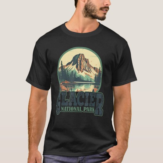 Glacier Park Montana Exploring US Outdoor National Tシャツ (正面)