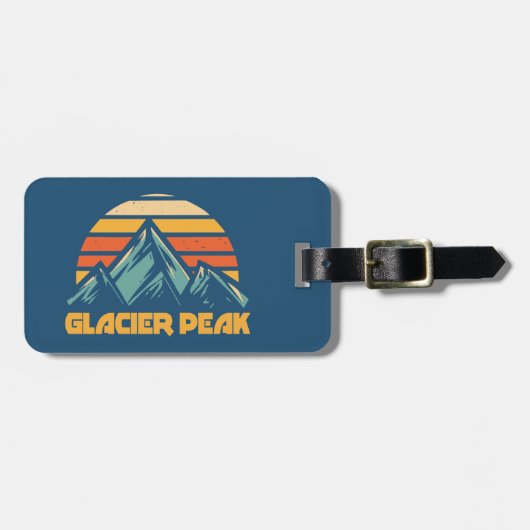 Glacier Peak Retro Turquoise ラゲッジタグ (正面横)