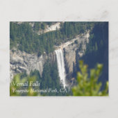 Glacier Point, CAからのVernal滝の表示 ポストカード (正面)