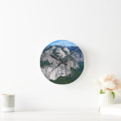 Glacier Point、Yosemite、CAからの表示 ラウンド壁時計 (ホーム)