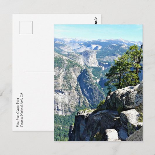 Glacier Point, Yosemite, CAから表示 ポストカード (正面/裏面)