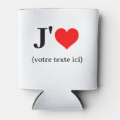 Glacière J'aime (あなたのテキスト) 缶クーラー (正面)
