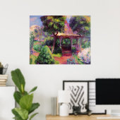 Glackens - Garden in Hartford, 素晴らし art, ポスター (ホームオフィス)