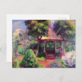 Glackens - Garden in Hartford, 素晴らし art, ポストカード (正面/裏面)