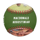 GLAD パーソナライズされたあなたは私のパパ2フォトグリーン 野球ボール (正面)