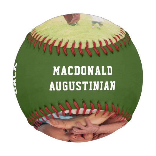 GLAD パーソナライズされたあなたは私のパパ2フォトグリーン 野球ボール (正面)