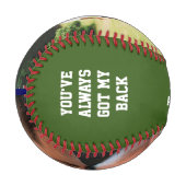 GLAD パーソナライズされたあなたは私のパパ2フォトグリーン 野球ボール (正面左)