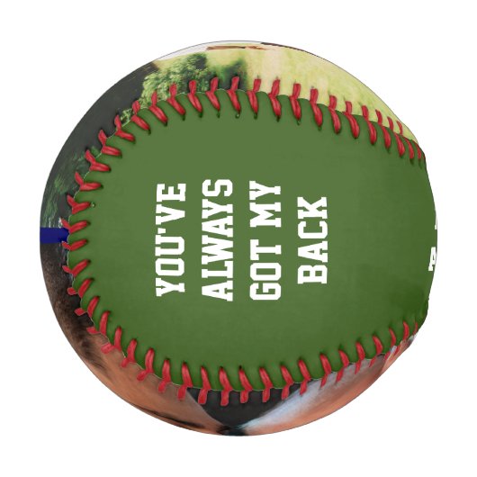 GLAD パーソナライズされたあなたは私のパパ2フォトグリーン 野球ボール (正面左)