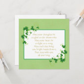 Glad As Shamrocks Irish'賛美Flat Greeting カード (正面/裏面インサイチュ)
