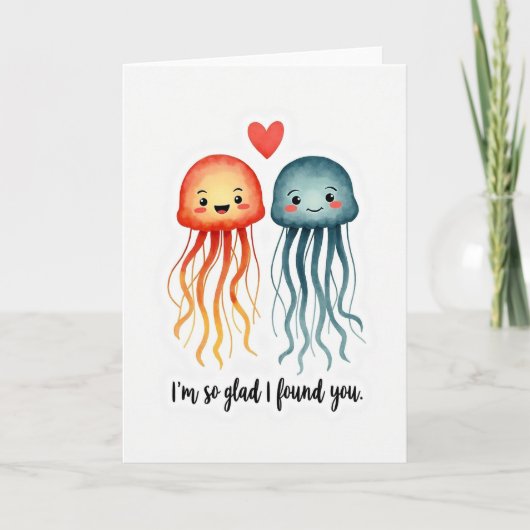 Glad I Found You Jellyfish Card カード (正面)