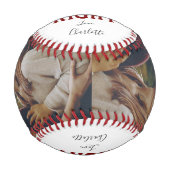 Glad I Swiped Right写真婚約Keepsake 野球ボール (正面)