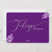 Glad Tidings Ultra Violet Holly Family 2-Photos Ho シーズンカード (裏面)