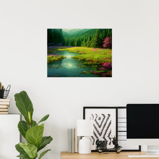 Gladeの開花: Forest Delight ポスター (ホームオフィス)