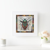 Gladiator Bug 210624IREF113 - Watercolor スクエア壁時計 (ホーム)