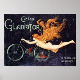GLADIATOR Cyclesヴィンテージフランスのポスターアールヌーボー ポスター