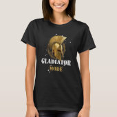 Gladiator Mode Spartan Helmet  Motivation Gym Work Tシャツ (正面)