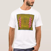 Gladiolaのブランドの柑橘類の木枠のラベル Tシャツ (正面)