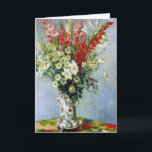 Gladiolasの挨拶状のMONETの花束 カード<br><div class="desc">クロード・モネの印象主義の絵画の父は、1878年にGladiolasのユリそしてデイジーのキャンバスによって呼ばれた"花束"のこの油を絵を描きました。 Monetの多くの"新しい"絵画は西で個人のコレクションがベールを取られ、ロシアの博物館が等コレクションの公衆を作っていると同時にはじめて見られています。 なんと刺激的な時代に私達が住んでいるか! www.zazzle.com/showmethemonetで私達の店の多くのいろいろなギフト項目のこの美しい花の花束を楽しんで下さい。</div>