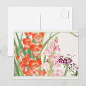Gladiolus, Schizanthus by Tanigami Konan ポストカード (正面/裏面)