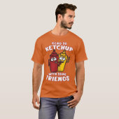 GLADO KETCHUP WITH SOME FRIENDS Ketchup Mustard fo Tシャツ (正面フル)