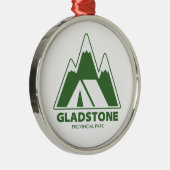 Gladstone Provincial Park Mountains Camping メタルオーナメント (右)