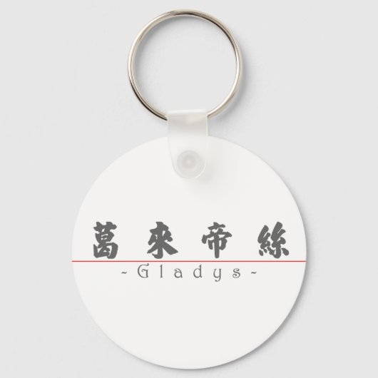 Gladys 中国の 20137_4.pdfの名前 キーホルダー (正面)