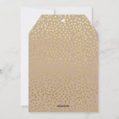 GLAMありがとう素朴な金ゴールド紙吹雪ピンククラフト サンキューカード (裏面)