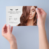 Glamまつ毛クラシック写真価格リストメニューフライヤー チラシ (ハンドル)