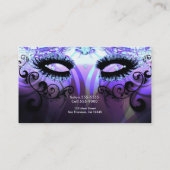GLAMまつ毛パープル美しいサロンメイクアップアーティスト 名刺 (裏面)