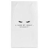 Glamまつ毛ブラックとホワイト スモールペーパーバッグ (裏面)