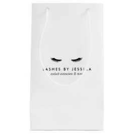 Glamまつ毛ブラックとホワイト スモールペーパーバッグ