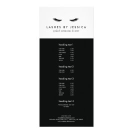 Glamまつ毛ブラックとホワイト ラックカード