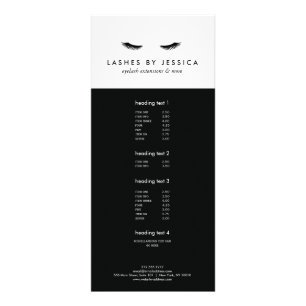 Glamまつ毛ブラックとホワイト ラックカード