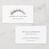 Glamまつ毛（白と茶色） 名刺 (正面/裏面)