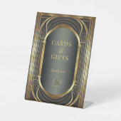 GlamアールデコウェディングカードギフトID1033 台座サイン (正面)