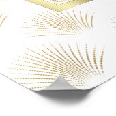 Glamアールデコトランプのポーカー誕生日ウェルカムサイン ポスター (角)