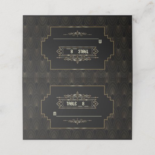 Glamアールデコ素晴らしギャツビー結婚のテーブル番号 プレイスカード (外部開封)