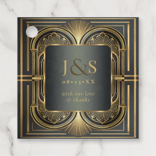 Glamアールデコ結婚の感謝ID1033 フェイバータグ (正面)