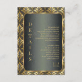 Glamアールデコ結婚の詳細ID1033 エンクロージャーカード (正面)