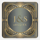 Glamアールデコ結婚のID1033 スクエアシール (正面)