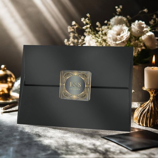 Glamアールデコ結婚のID1033 スクエアシール