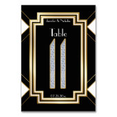 Glamアールデコ結婚ダイヤモンドのテーブル番号11 テーブルナンバー (裏面)