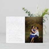 Glamエレガント紙吹雪結婚式の日付を保存実在 箔招待状 (立ち正面)