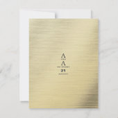 Glamエレガント金ゴールドグリッターが白結婚い 招待状 (裏面)